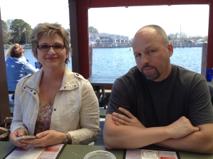 Terri and George waiting for lunch!