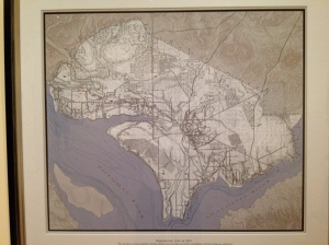 Seat of Empire:  Planning Washington 1790-1801 is an exhibit George really enjoyed at the George Washington University Museum.  It showcases historic maps of the urban design of our nation's capital.
